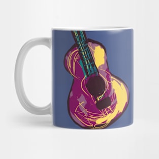 Colorful Acoustic Guitar Mug